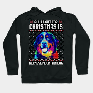 All I Want for Christmas is Bernese Mountain - Christmas Gift for Dog Lover Hoodie